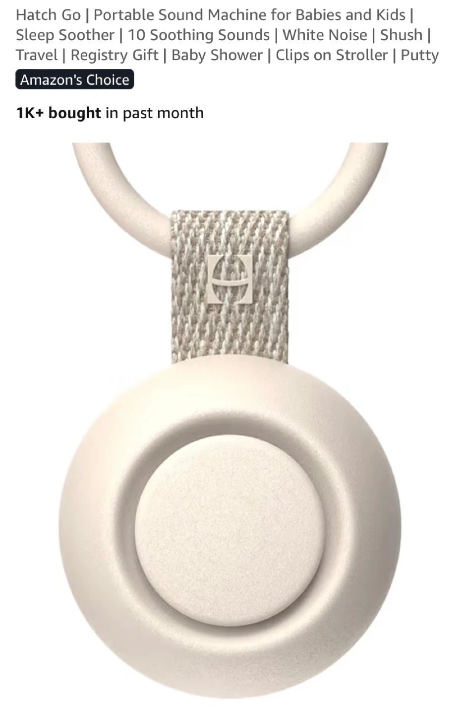 Hatch Go Portable Sound Machine