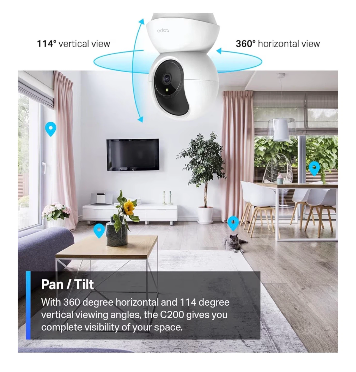 TP-Link Tapo C200 Pan/Tilt Home Security Wi-Fi Camera - photo 2