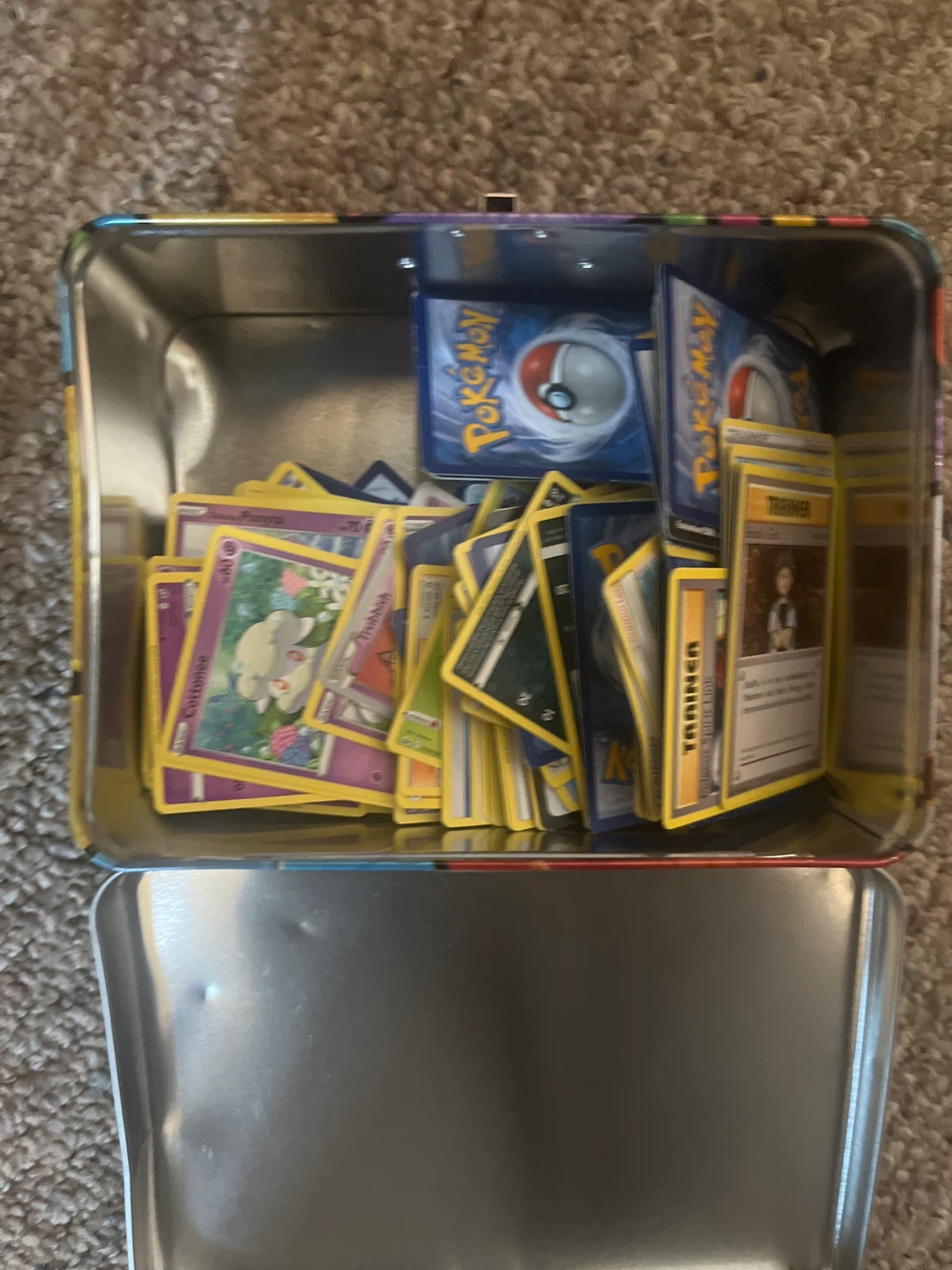 Pokemon Trading Card Game Tin with Assorted Cards - photo 2