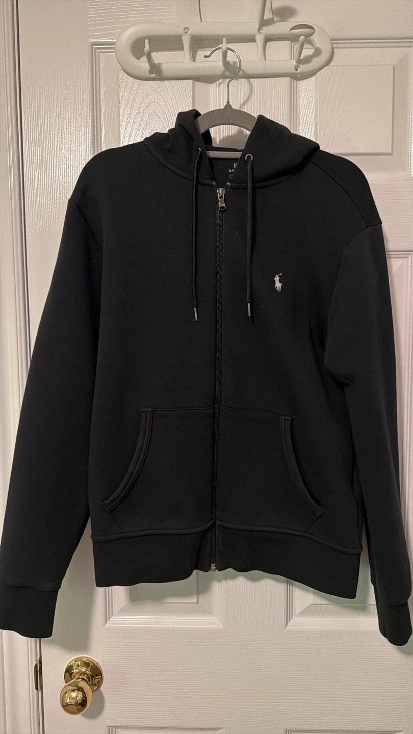 Polo Ralph Lauren Black Full-Zip Hoodie - Size S