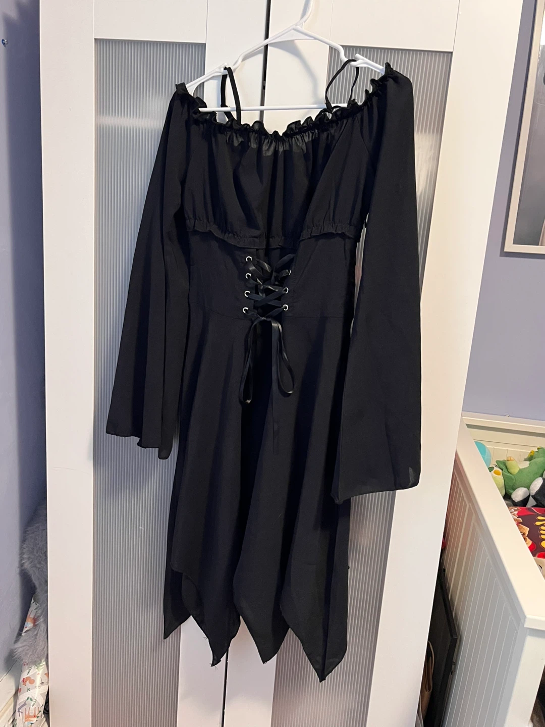 Black Corset Lace Up Dress L