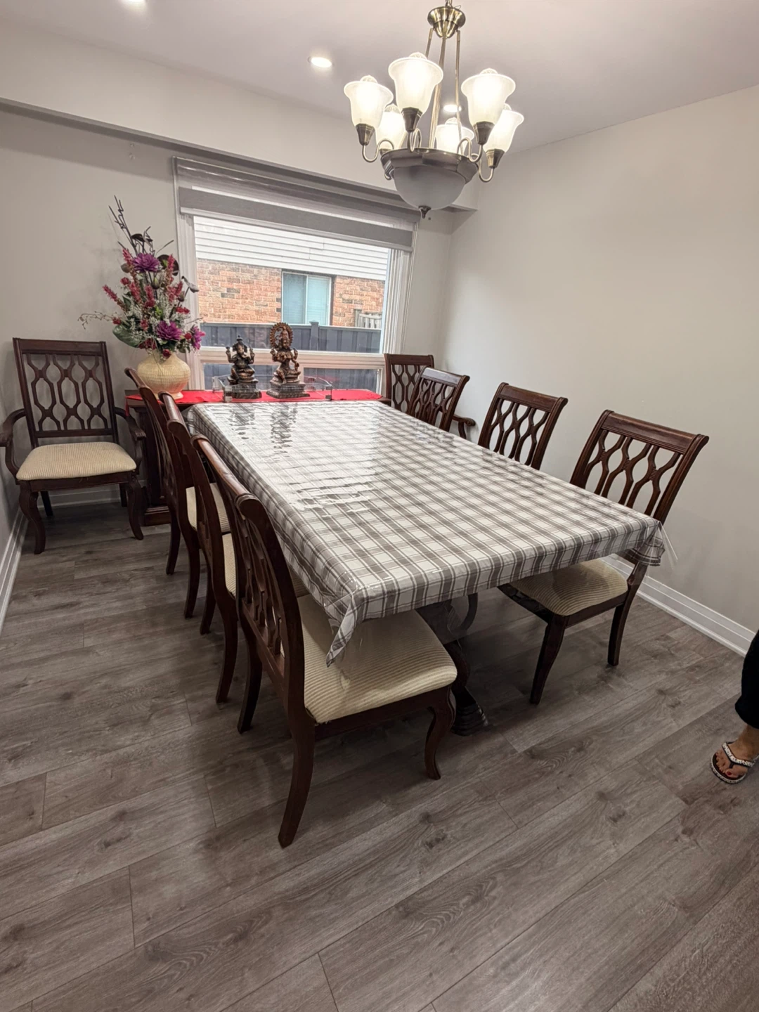Solid wood Dining table and Chairs (Set of 8)