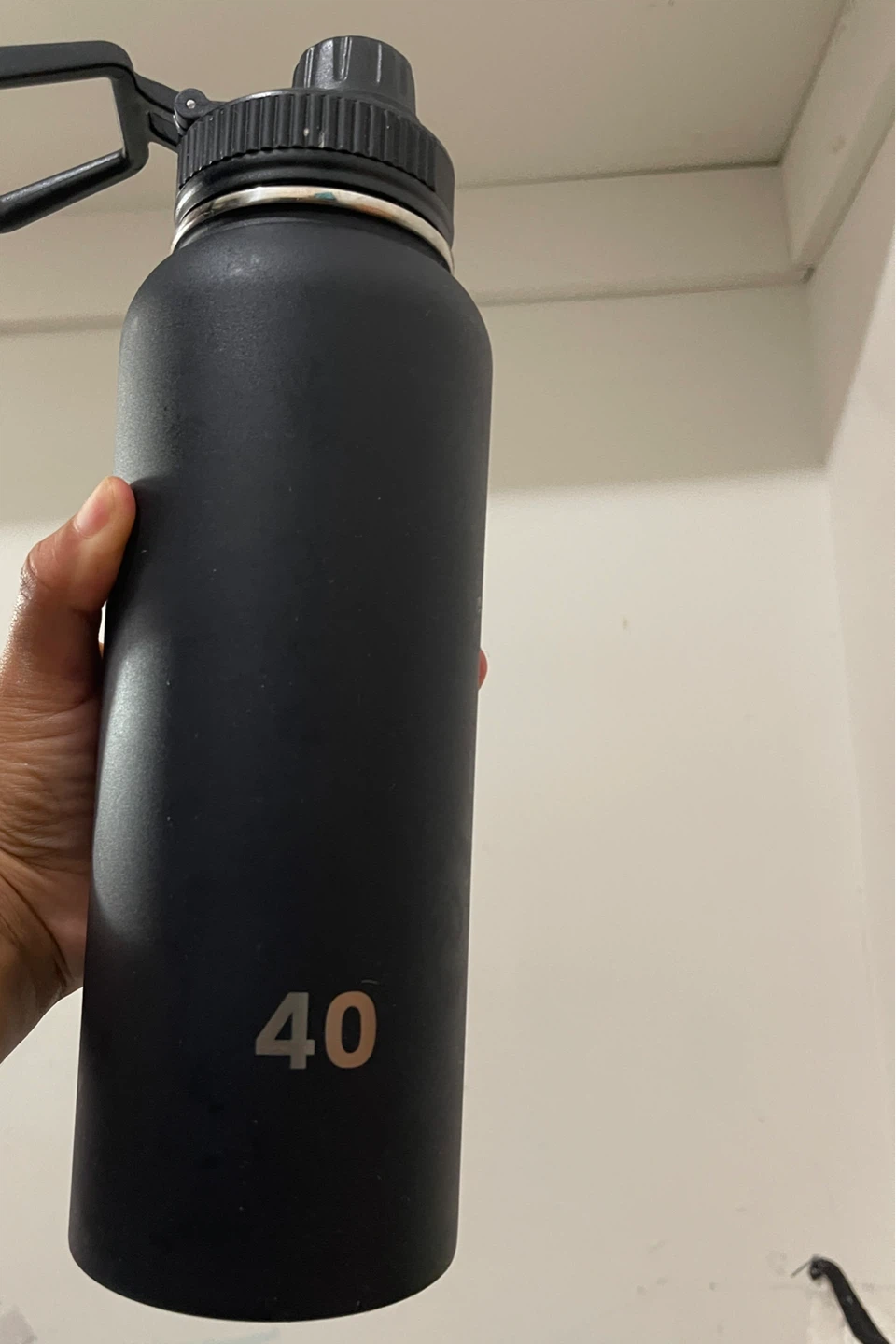 Black 40oz Insulated Water Bottle - photo 3