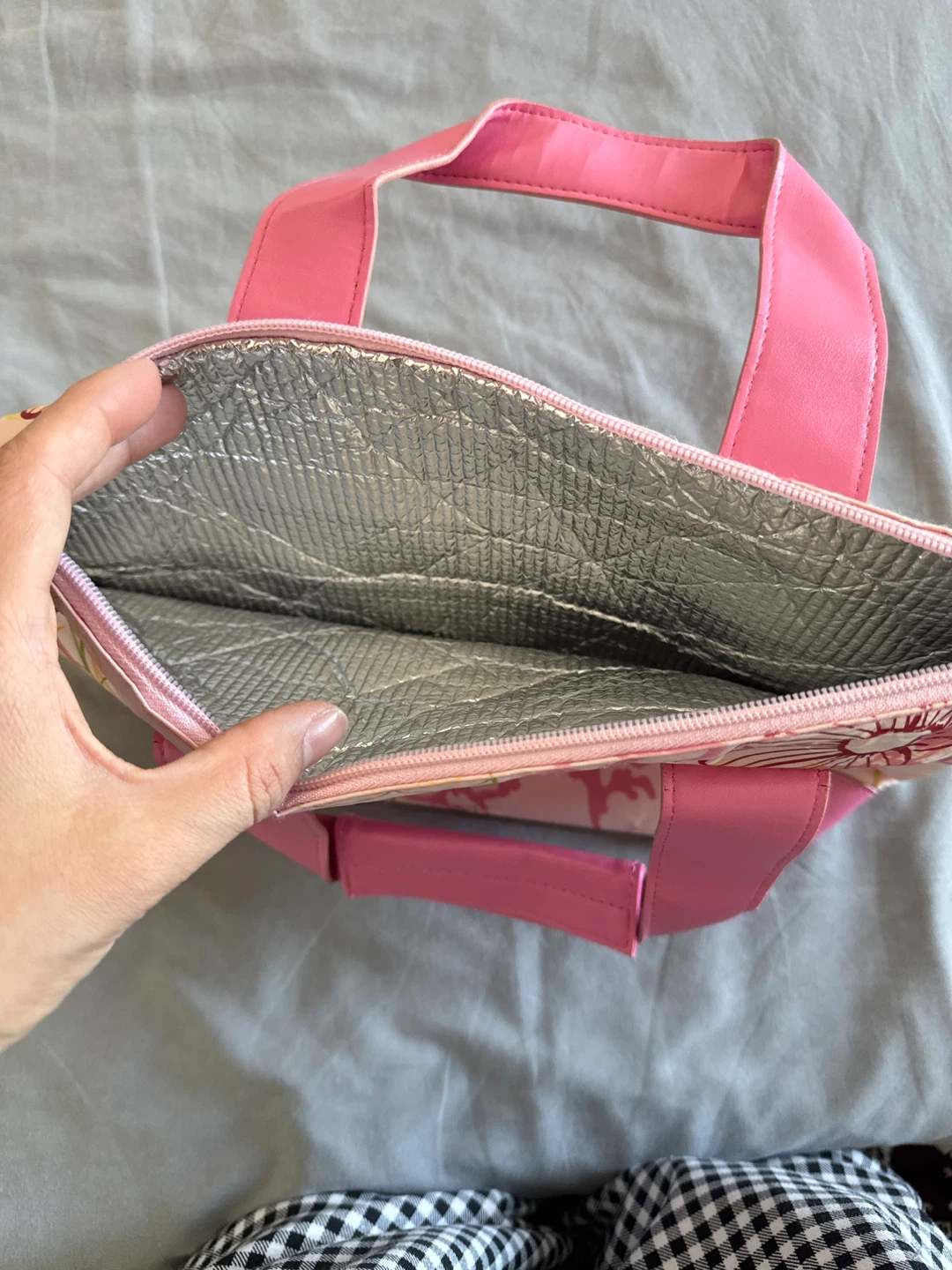 Pink Floral Lunch Bag - photo 2
