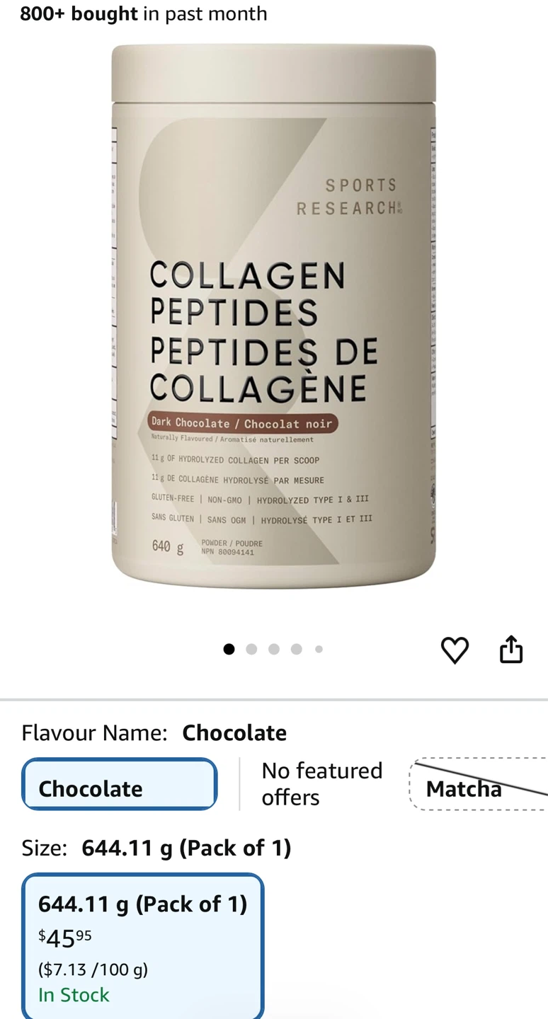 Brand New Sports Research Collagen Powder