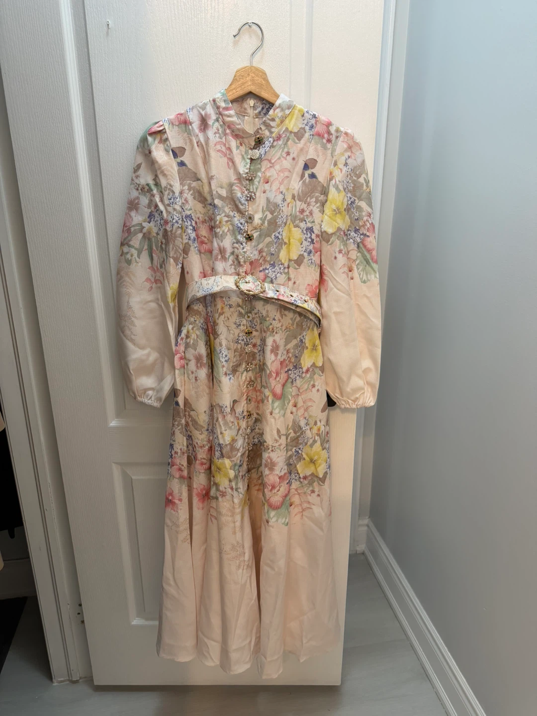 Floral Maxi Dress with Belt S/M - photo 3