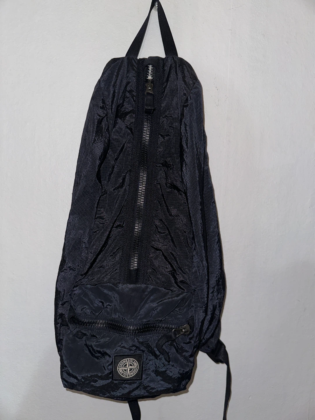 Stone Island Black Nylon Backpack