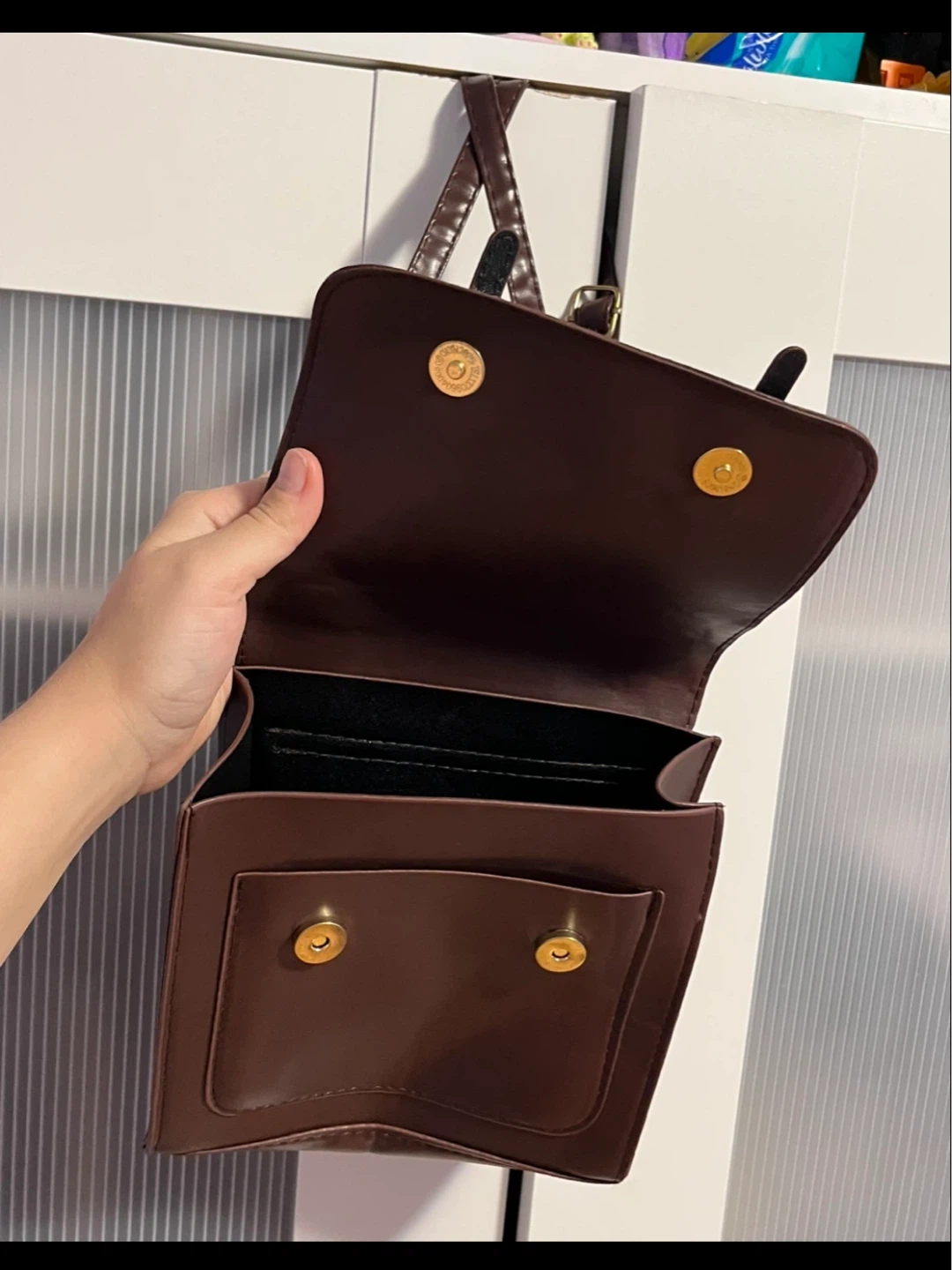 Brown Faux Leather Backpack Purse - photo 3
