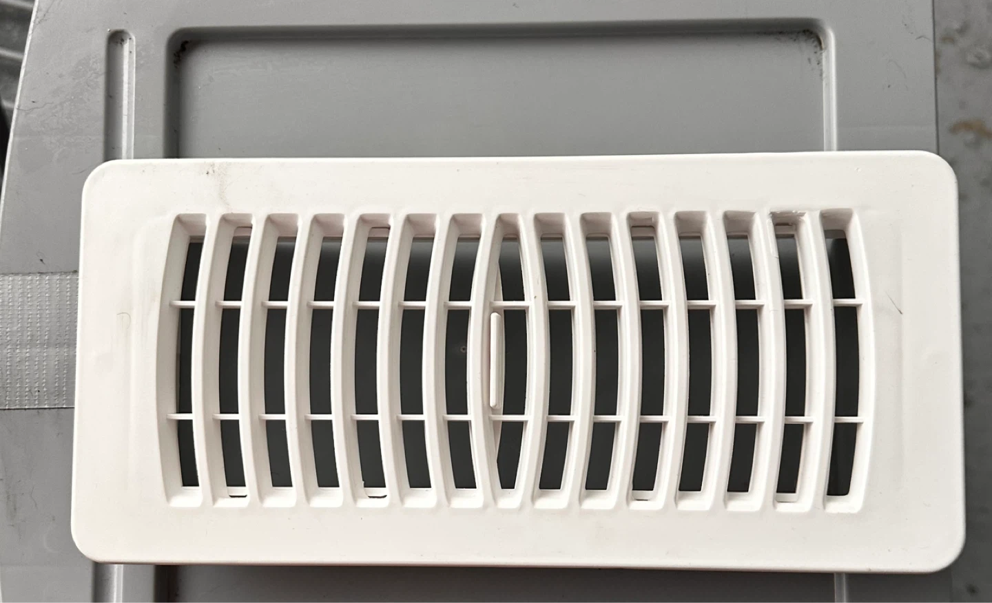 White HVAC Floor Vent Grille
