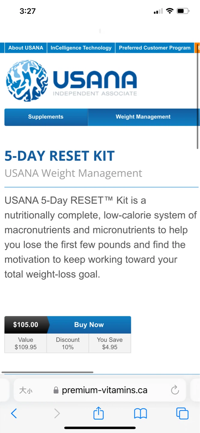 USANA 5-Day Reset Kit - photo 3