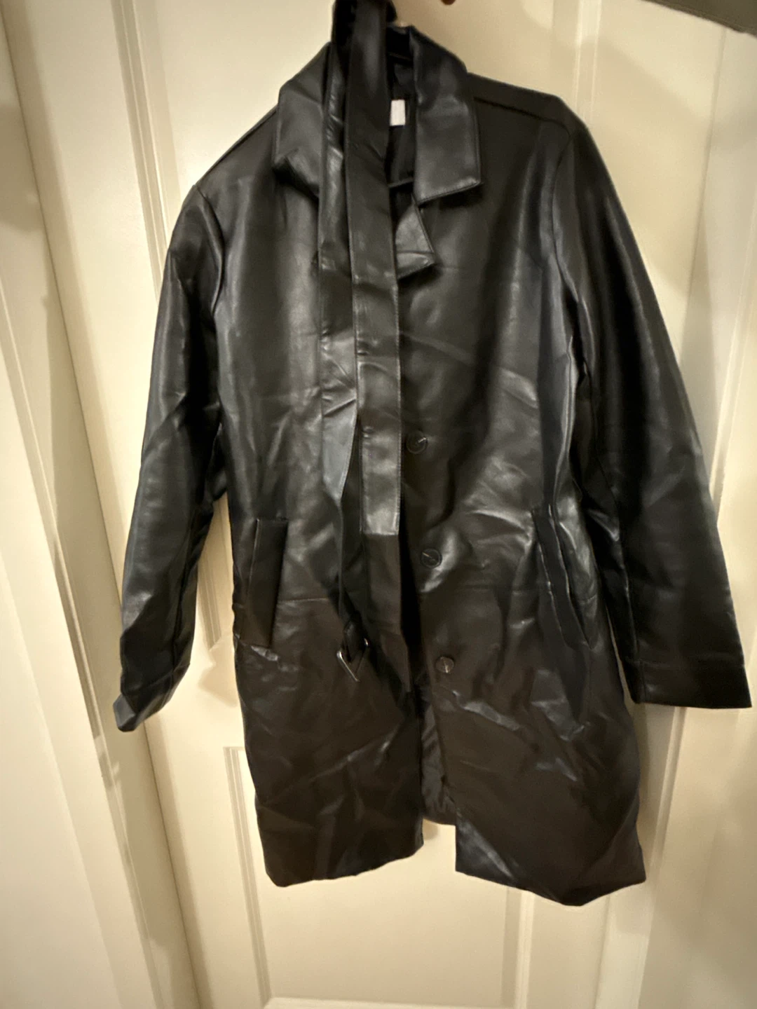 Black Faux Leather Jacket - photo 3