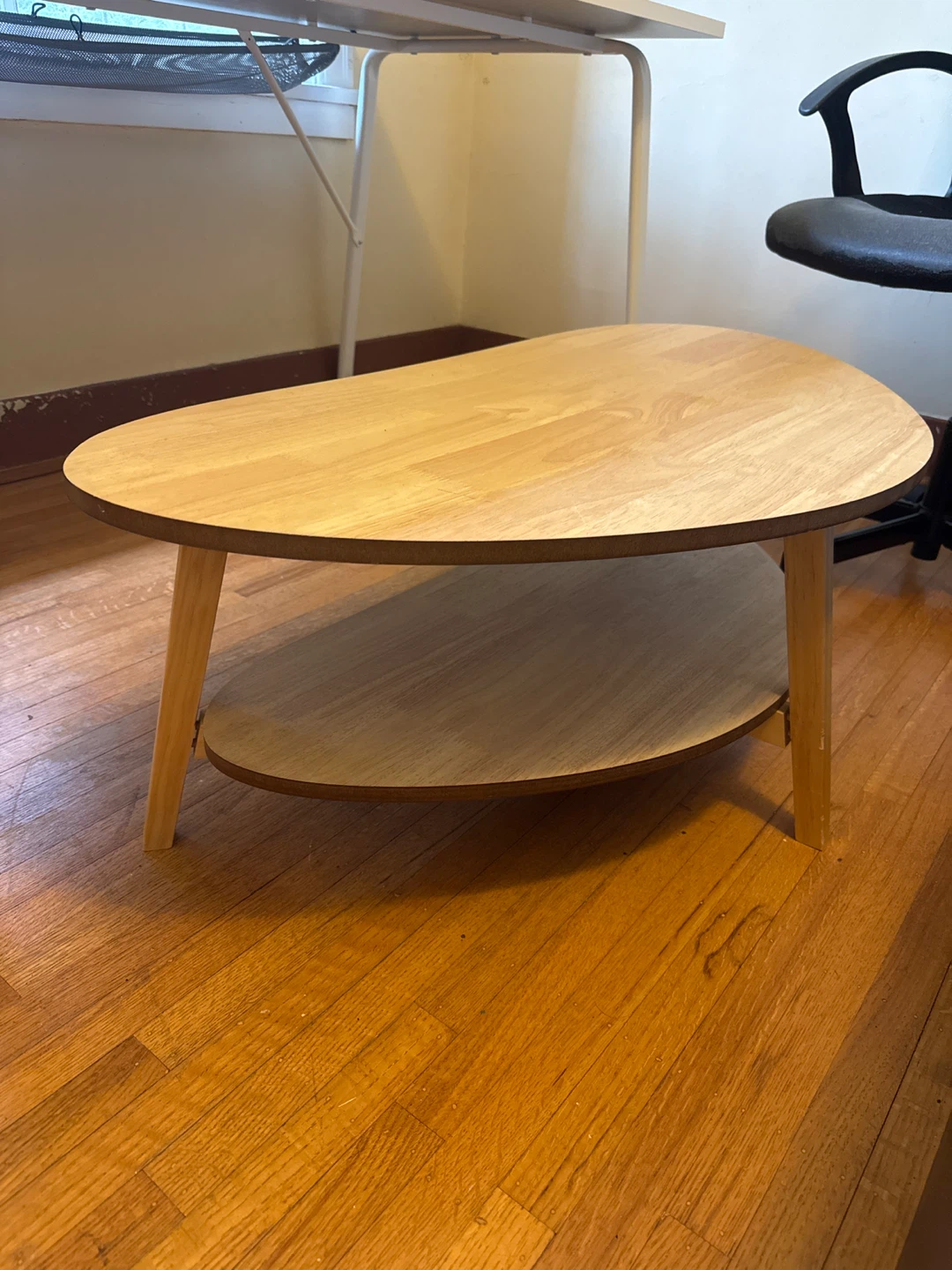 Wooden Coffee Table with Shelf - photo 2