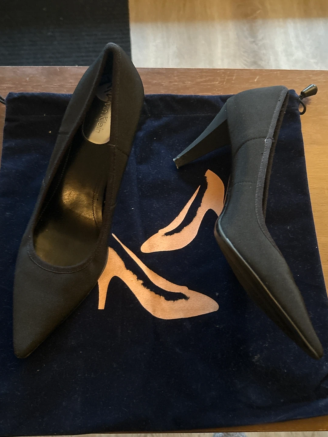 Calvin Klein Black Heels with Dust Bag