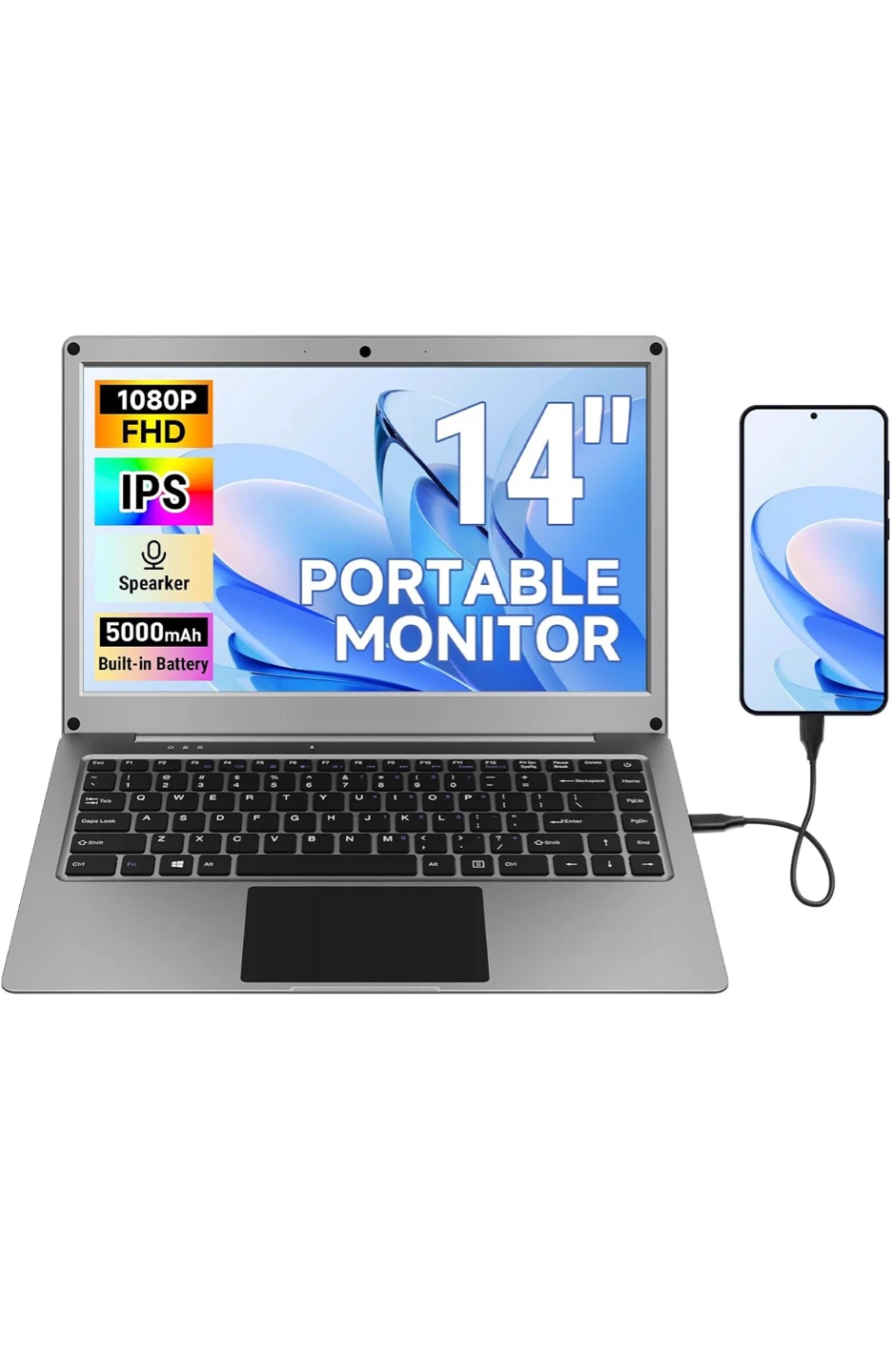 CrowView Note 14" Portable Monitor with Keyboard - photo 3