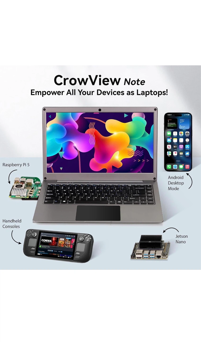 CrowView Note 14" Portable Monitor with Keyboard - photo 4