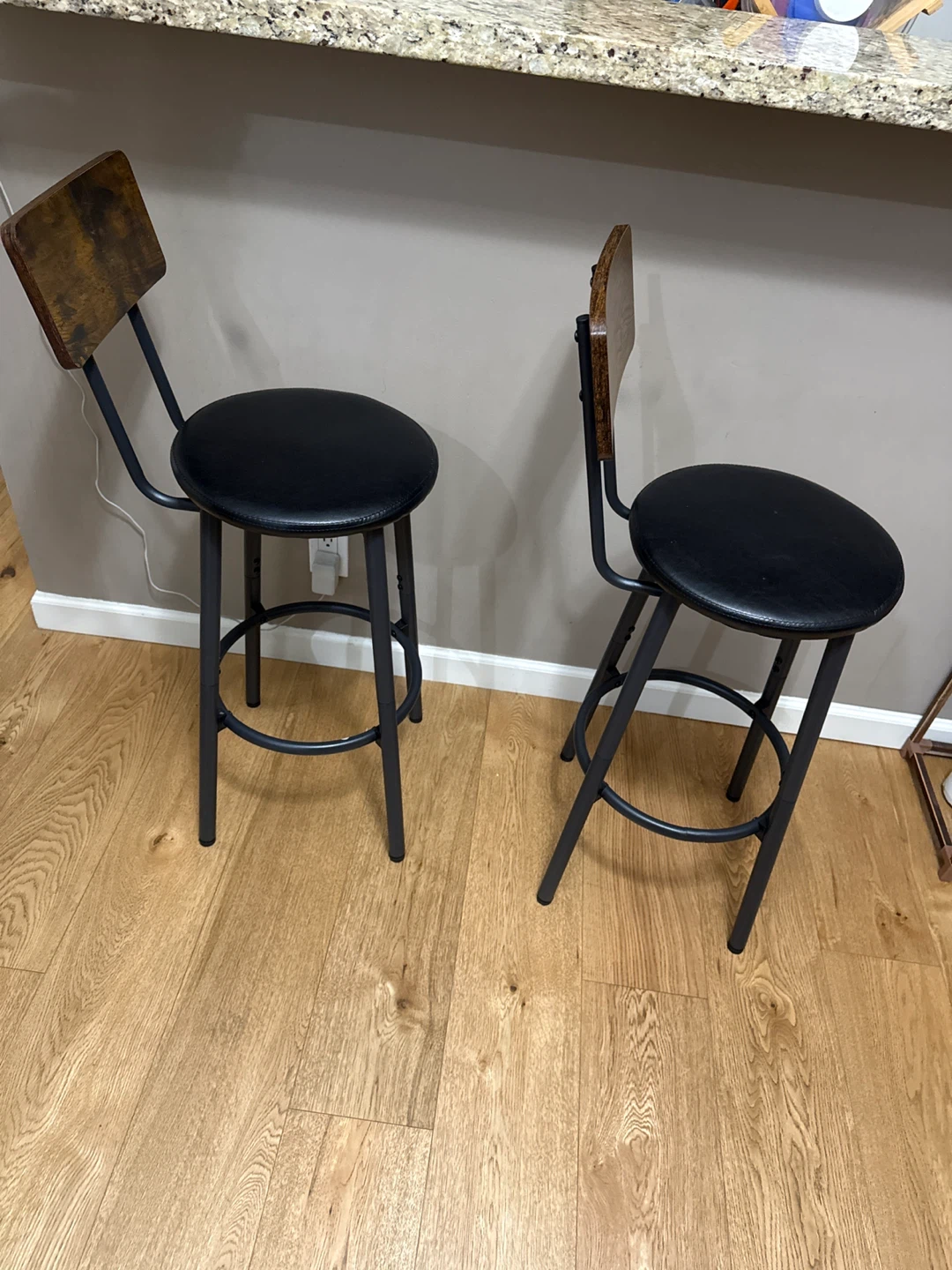 Set of 2 Industrial Style Bar Stools - photo 3