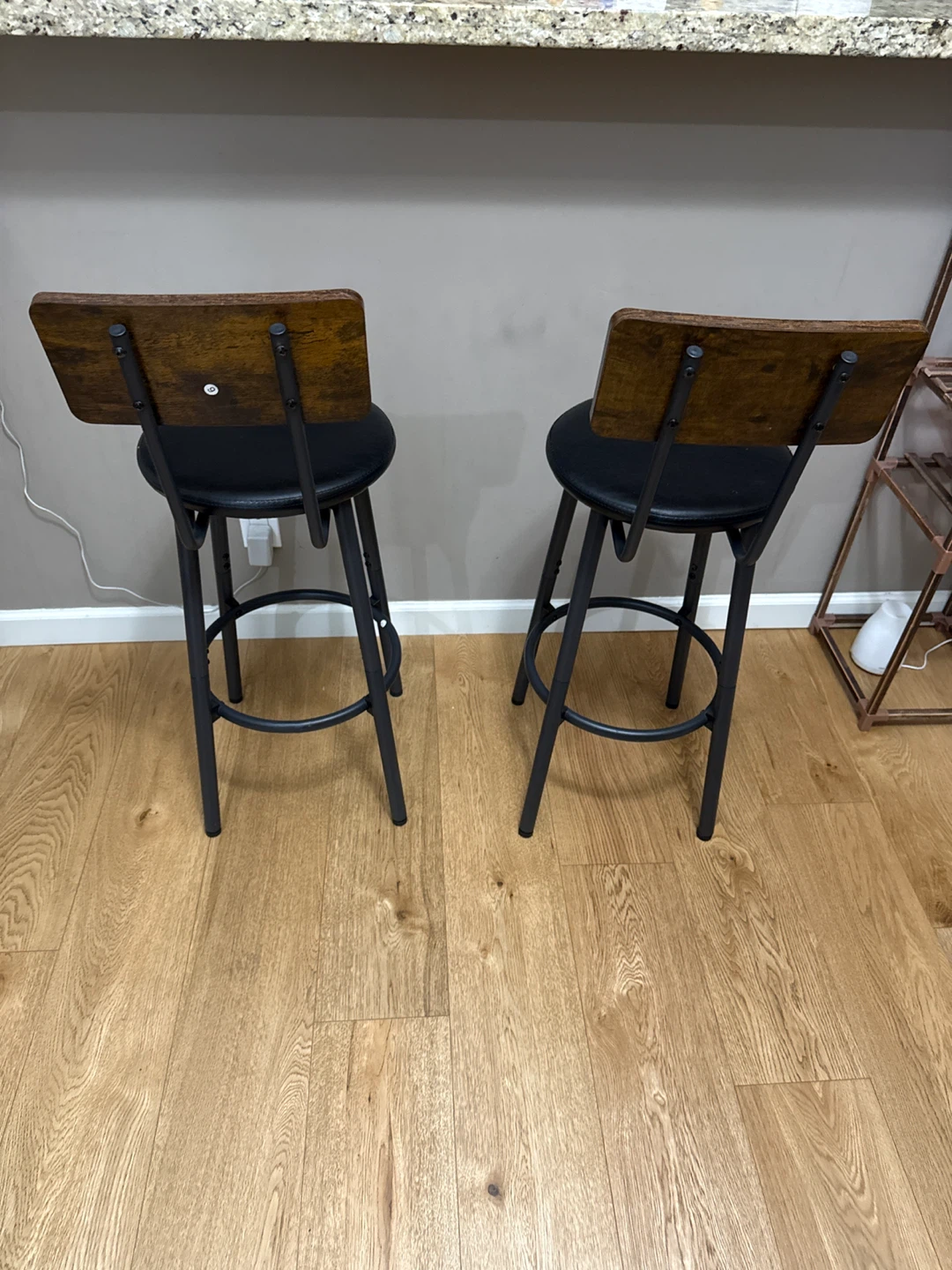 Set of 2 Industrial Style Bar Stools - photo 2