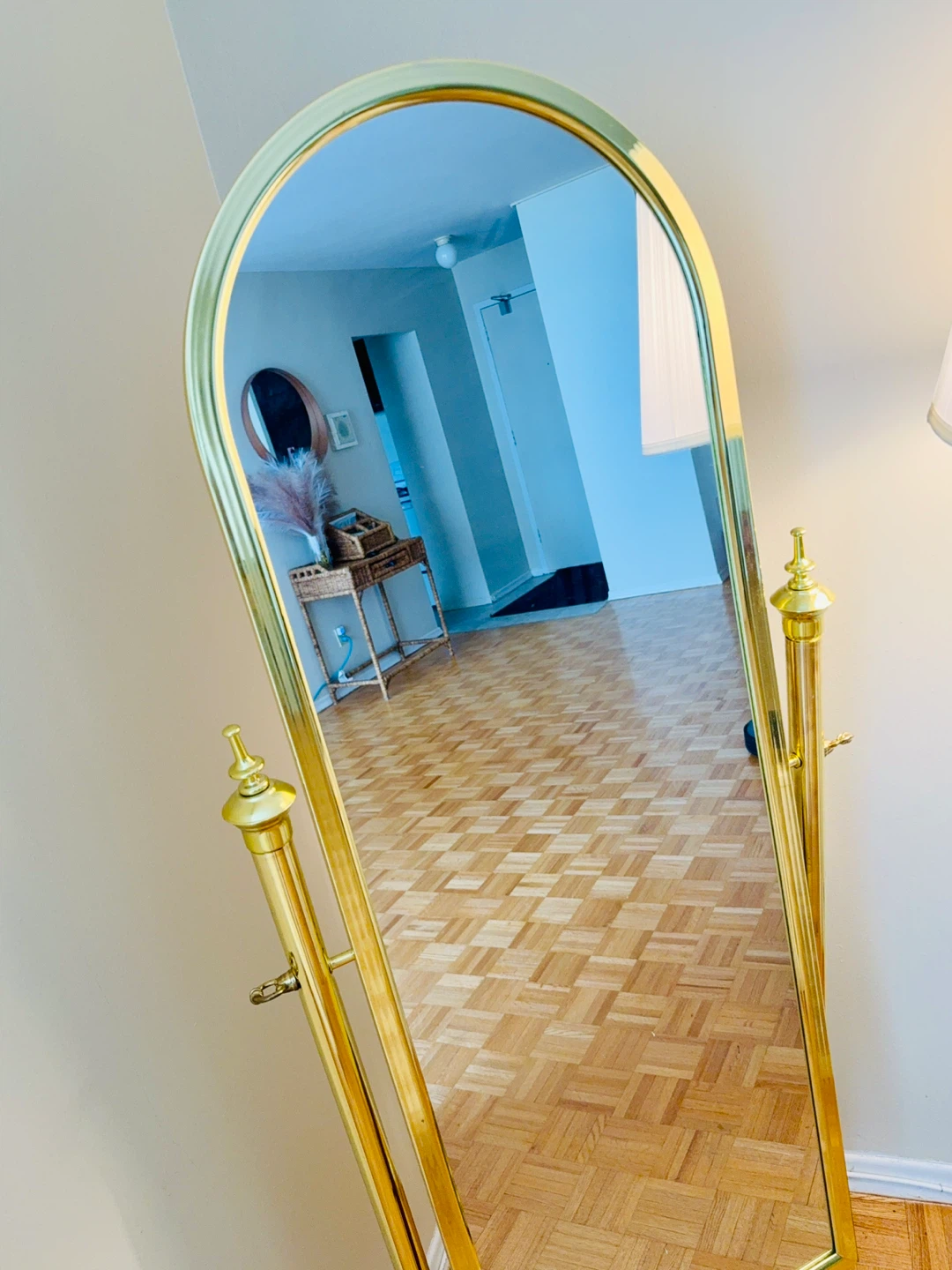 Antique Gold Arched Full Length Mirror - photo 3