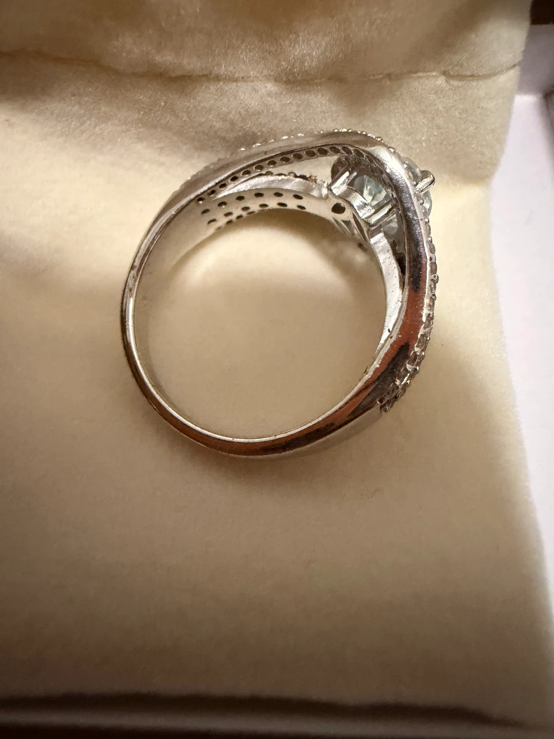 Elizabeth Straus Sterling Silver 925 Aquamarine Ring - photo 3