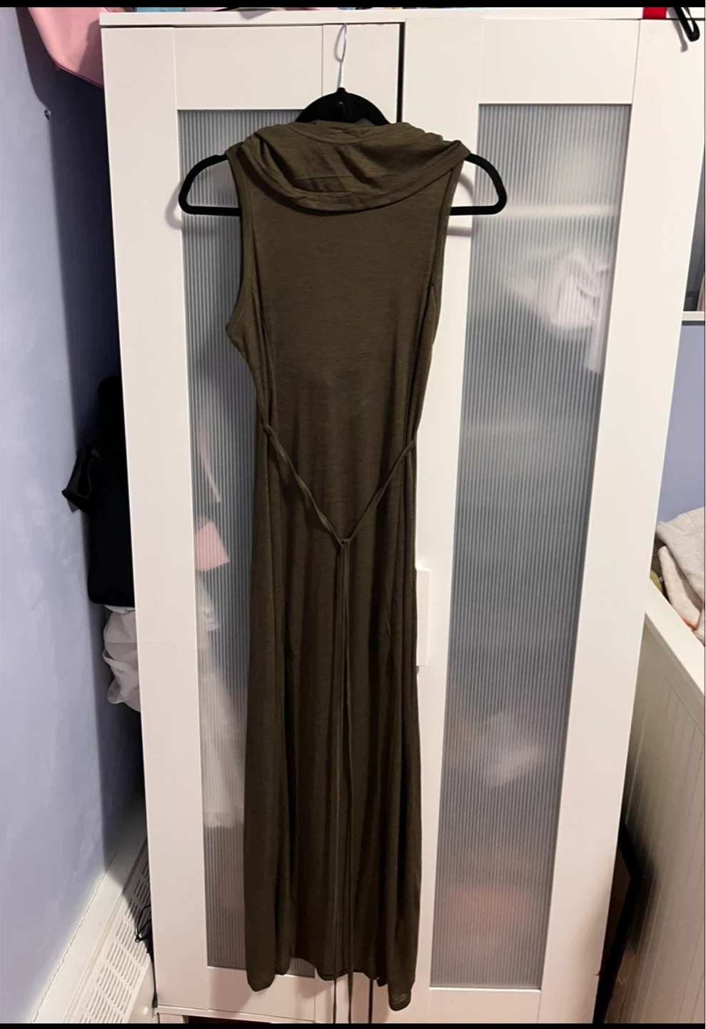 Sleeveless Hooded Maxi Dress with Slits M-L - photo 2