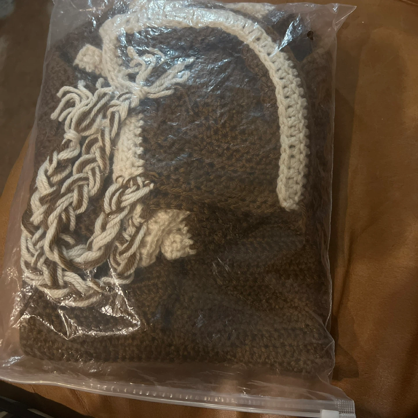 Crocheted Football Onesie and Hat Set - photo 3