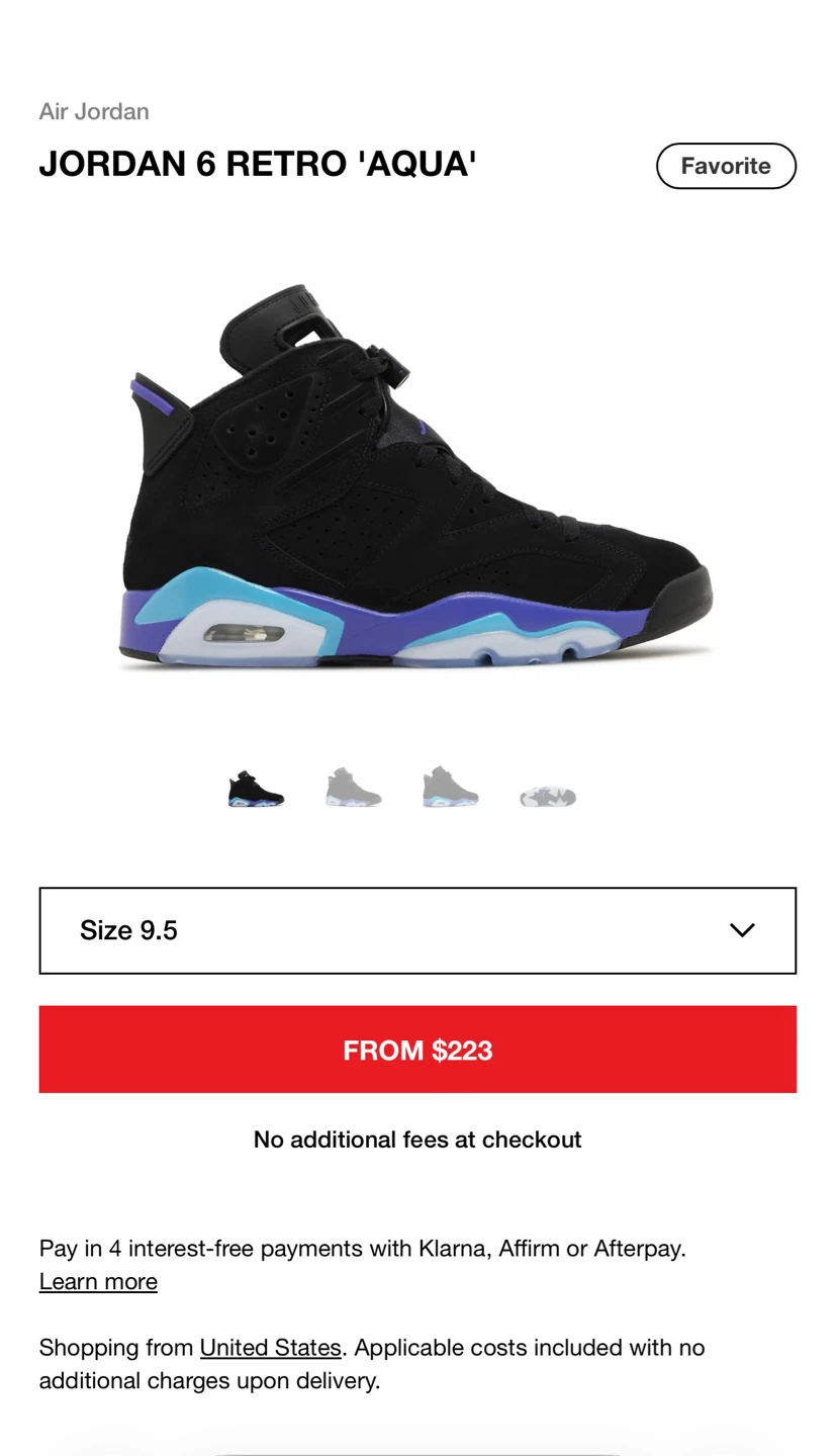 Jordan 6 Retro 'Aqua' Size 9.5 - photo 2