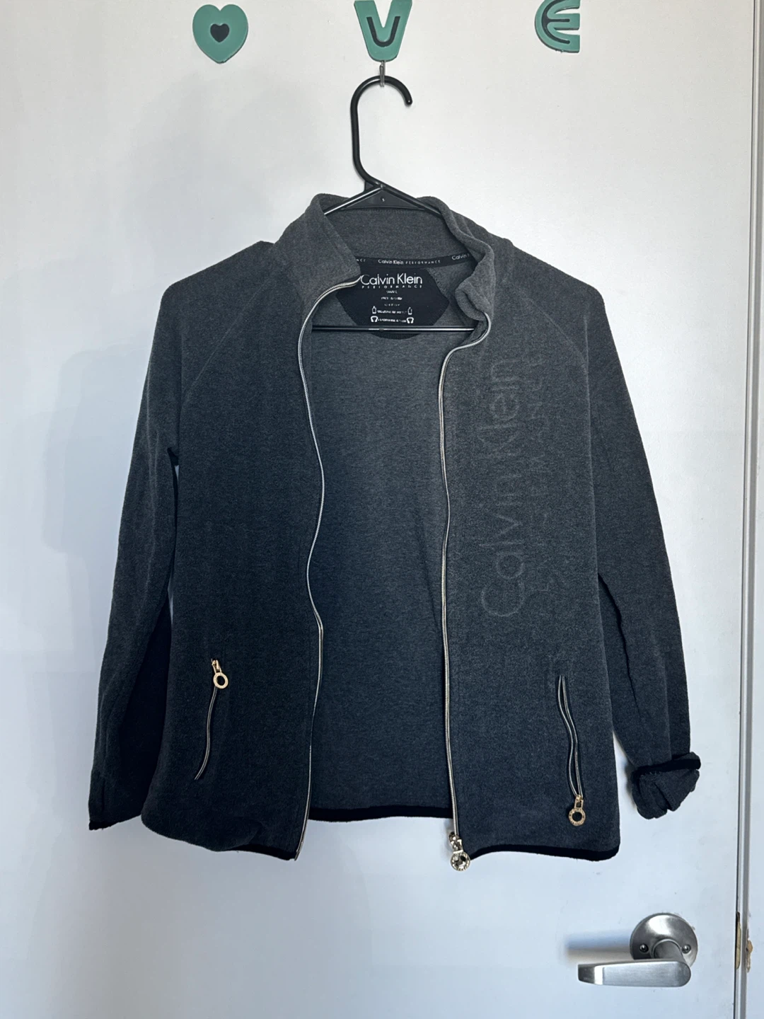 Calvin Klein Performance Grey Zip-Up Fleece Jacket