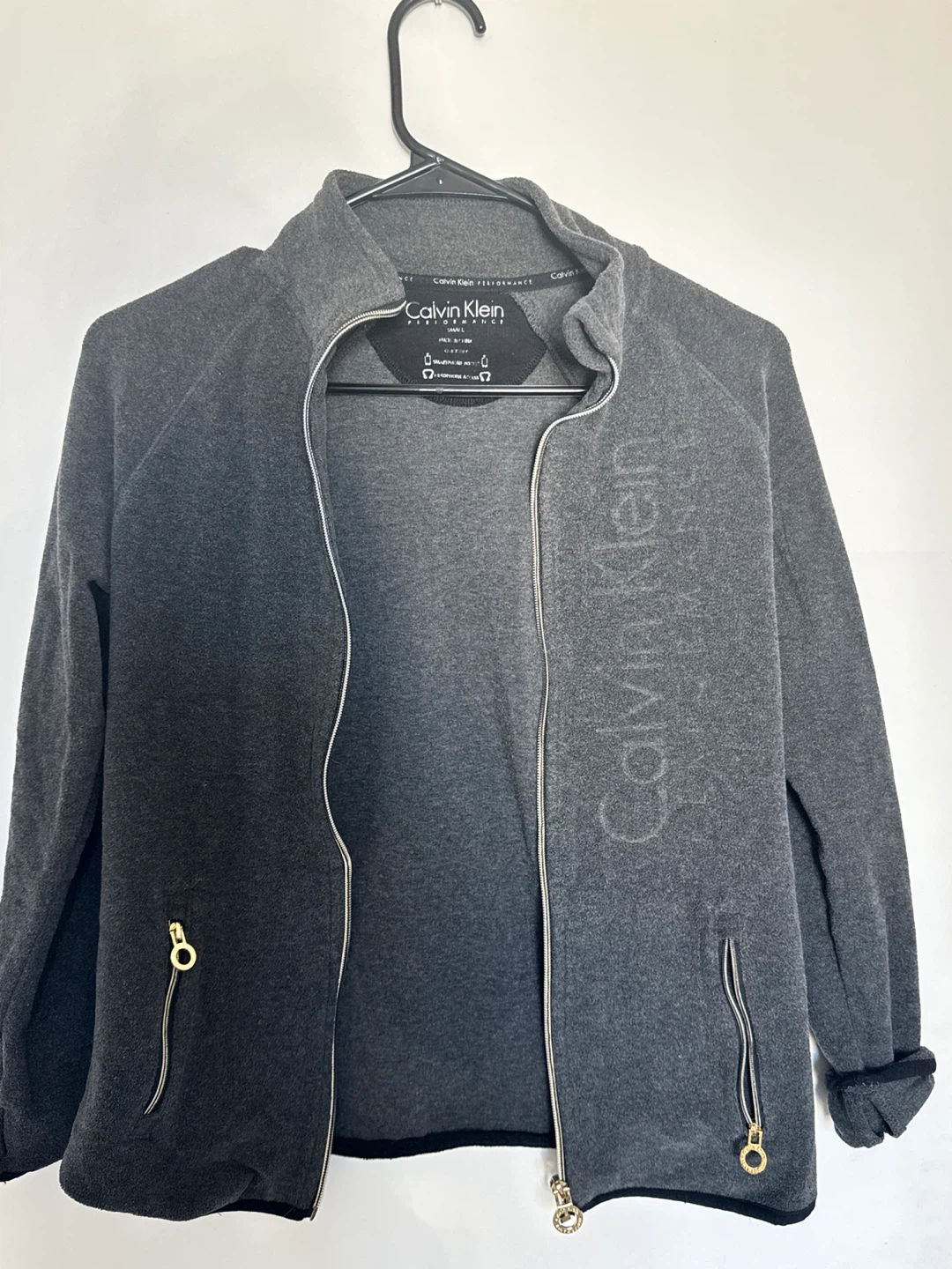 Calvin Klein Performance Grey Zip-Up Fleece Jacket - photo 2
