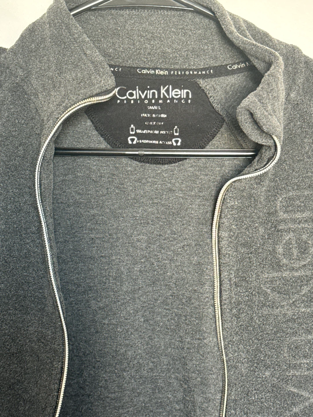 Calvin Klein Performance Grey Zip-Up Fleece Jacket - photo 3