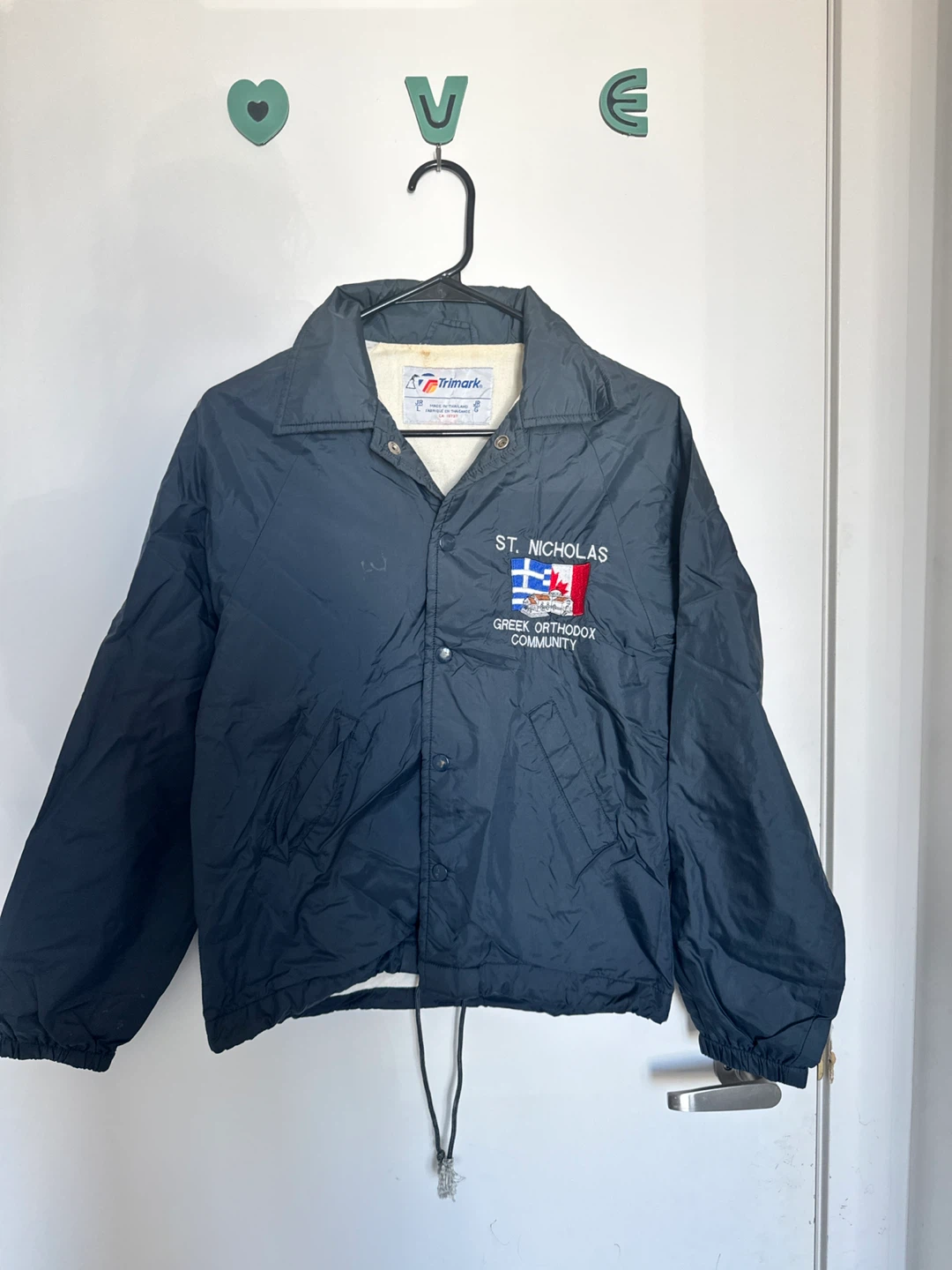 Trimark Blue "St. Nicholas Greek Orthodox Community" Snap Jacket