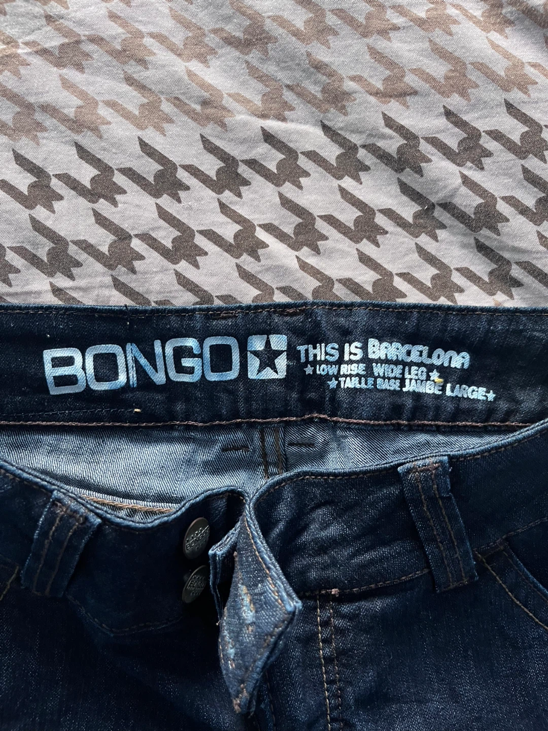Bongo Women's Low Rise Wide Leg Jeans - Dark Wash - photo 2