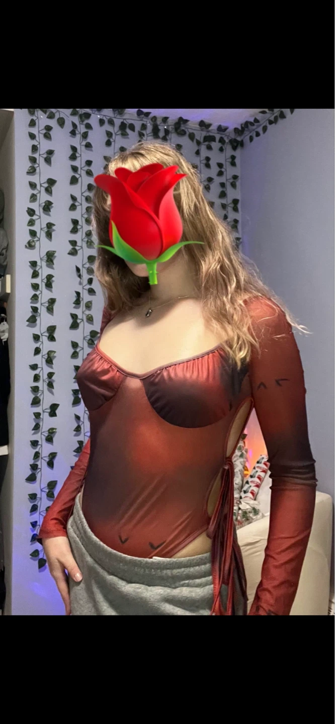 Mesh Bodysuit with Tie Sides M - photo 3