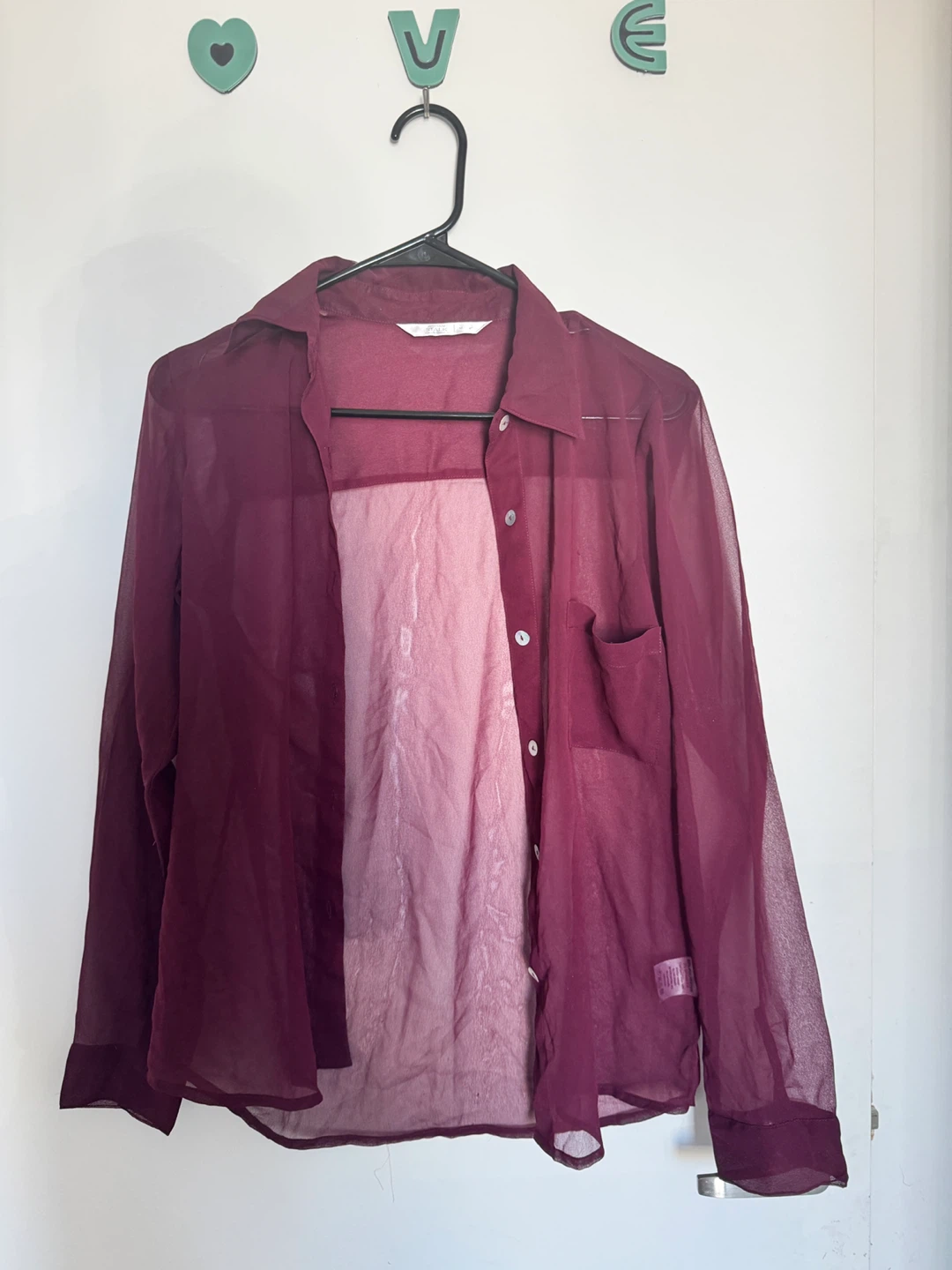 Streetstyle Stalk Sheer Button-Up Shirt - Medium - photo 2