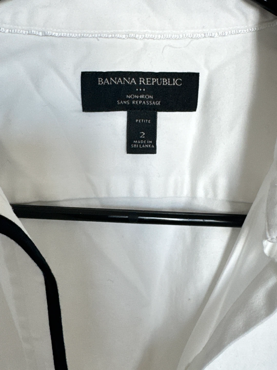 Banana Republic Petite White Button-Up Shirt - Size 2 - photo 3