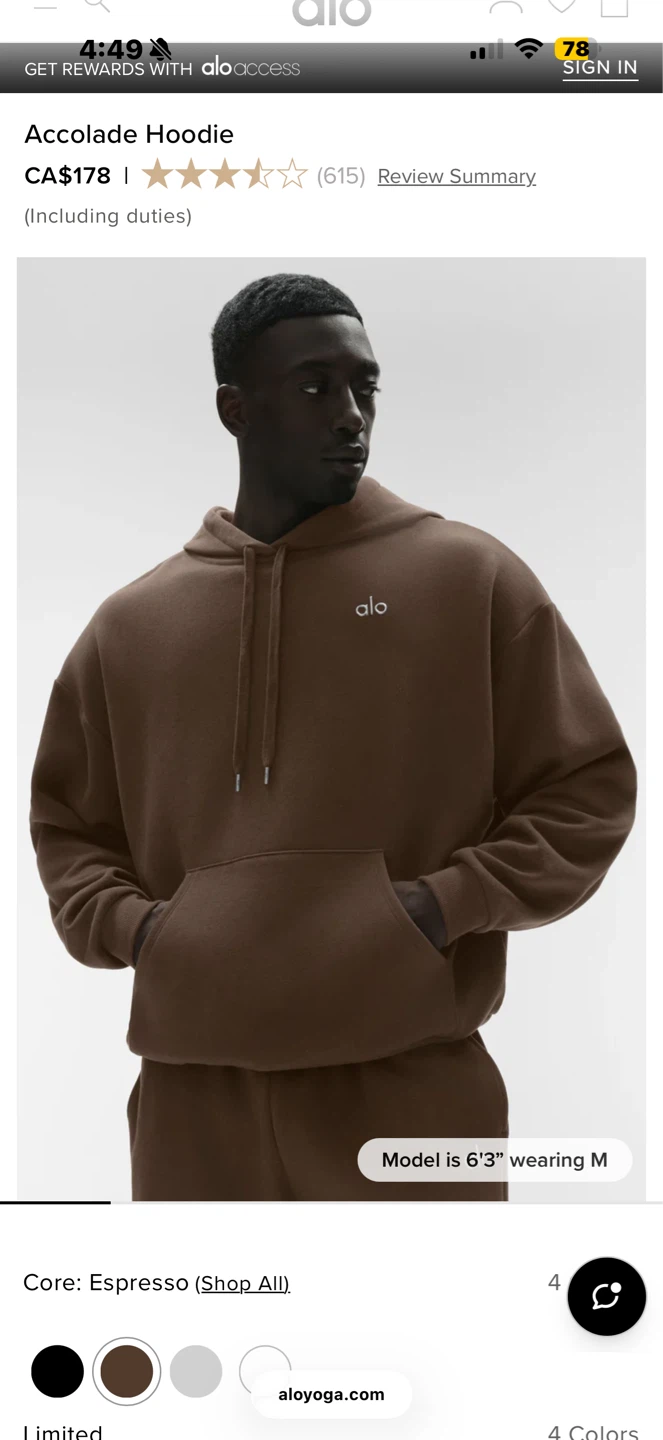 Alo hoodie - Espresso - photo 2