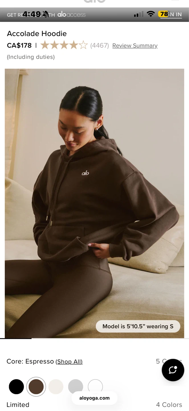 Alo hoodie - Espresso - photo 3