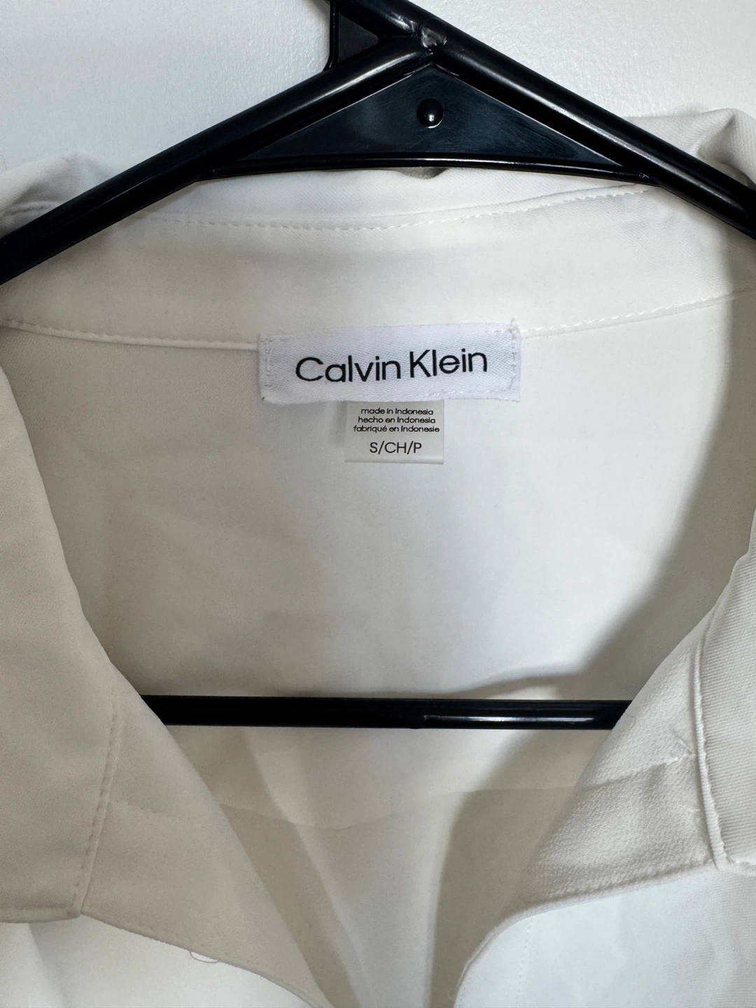 Calvin Klein White Long Sleeve Blouse Size S - photo 3