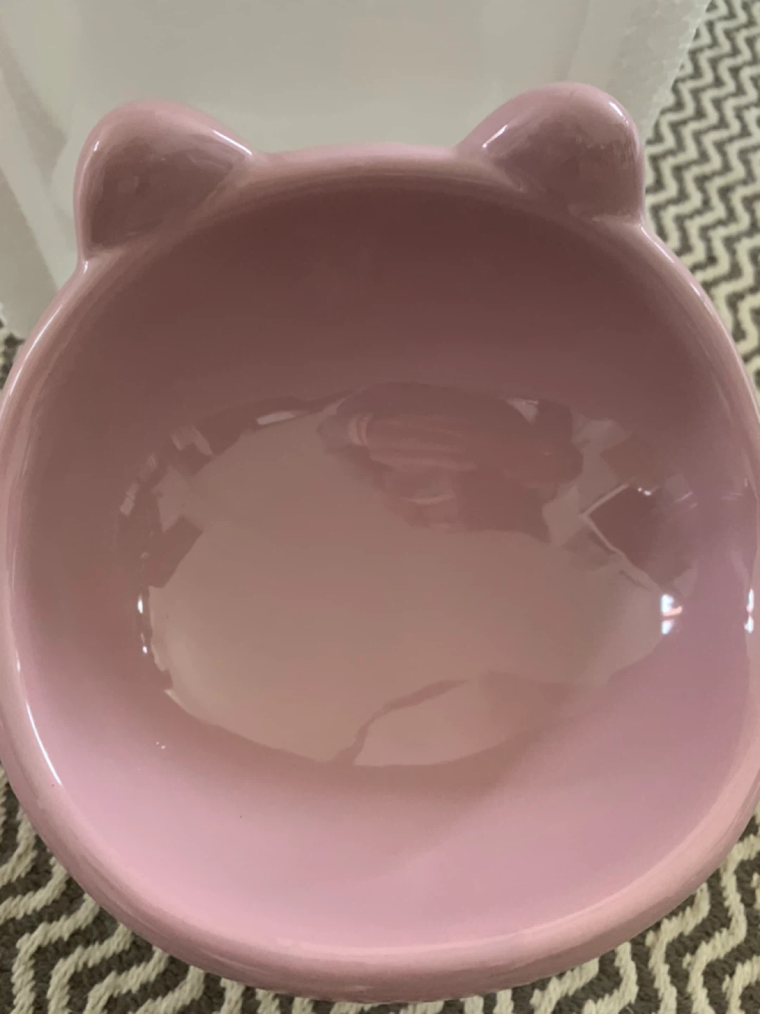 Pink Ceramic Cat Bowl - photo 2