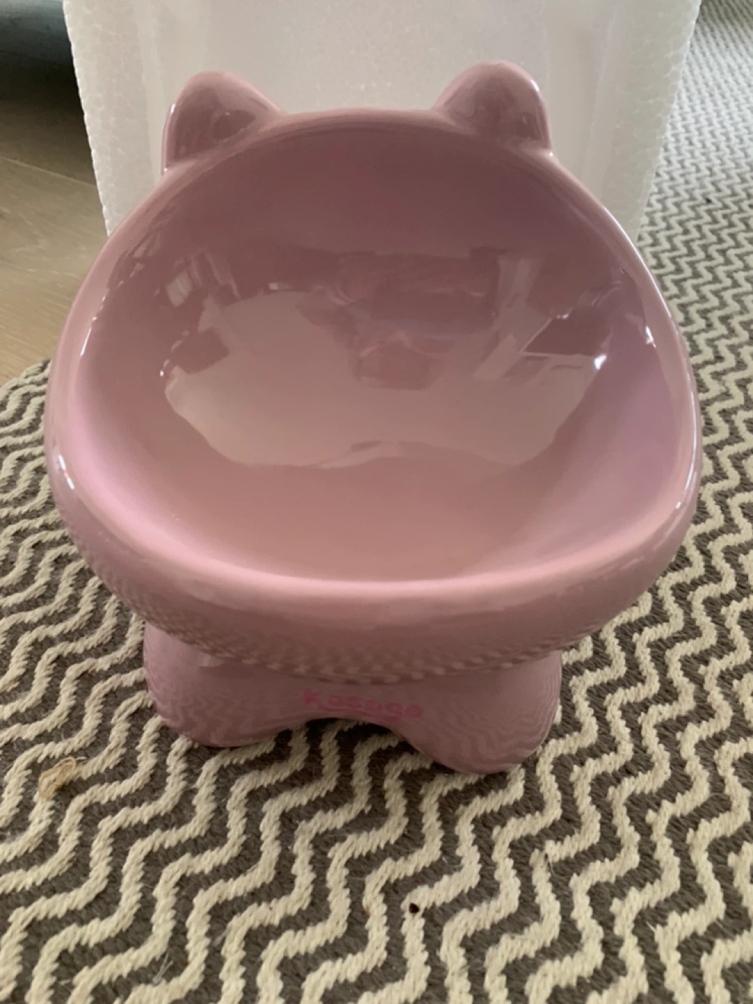 Pink Ceramic Cat Bowl - photo 3