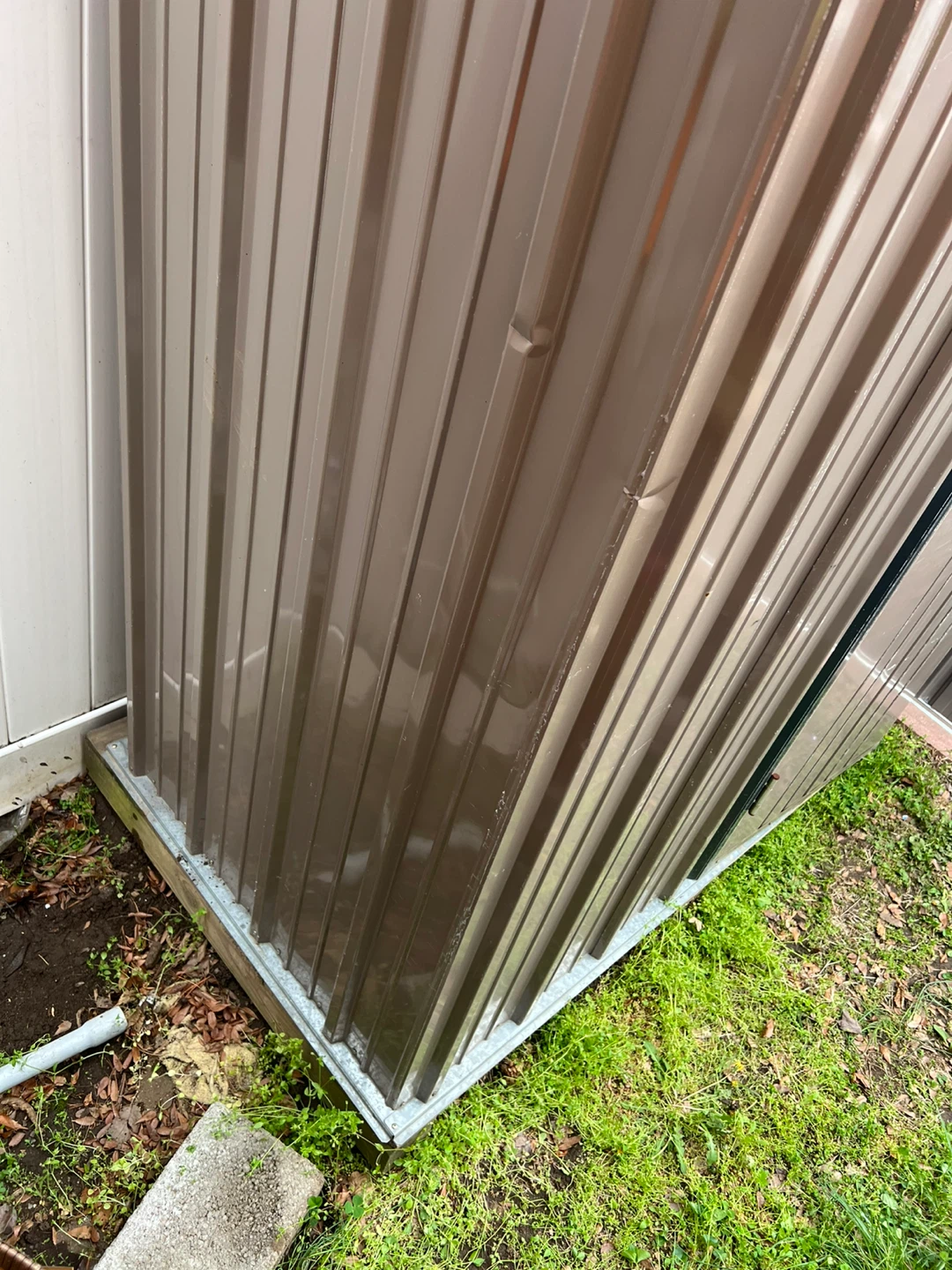 Brown Metal Outdoor Storage Shed - photo 2