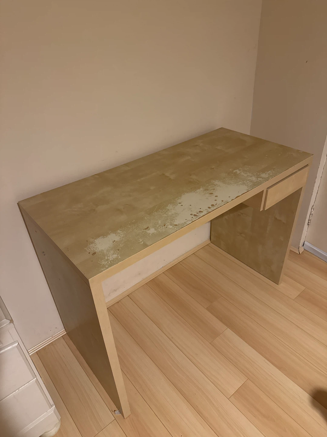 Maple Finish Desk with Drawer