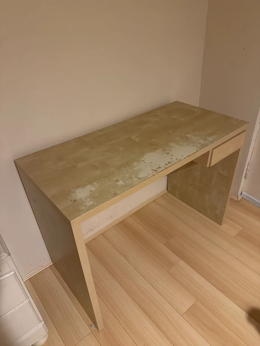 Maple Finish Desk with Drawer