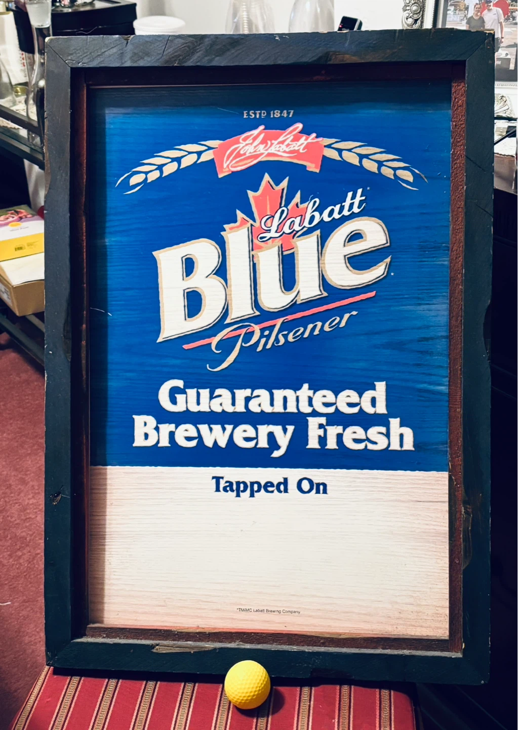 Labatt Blue Pilsener "Guaranteed Brewery Fresh" Sign