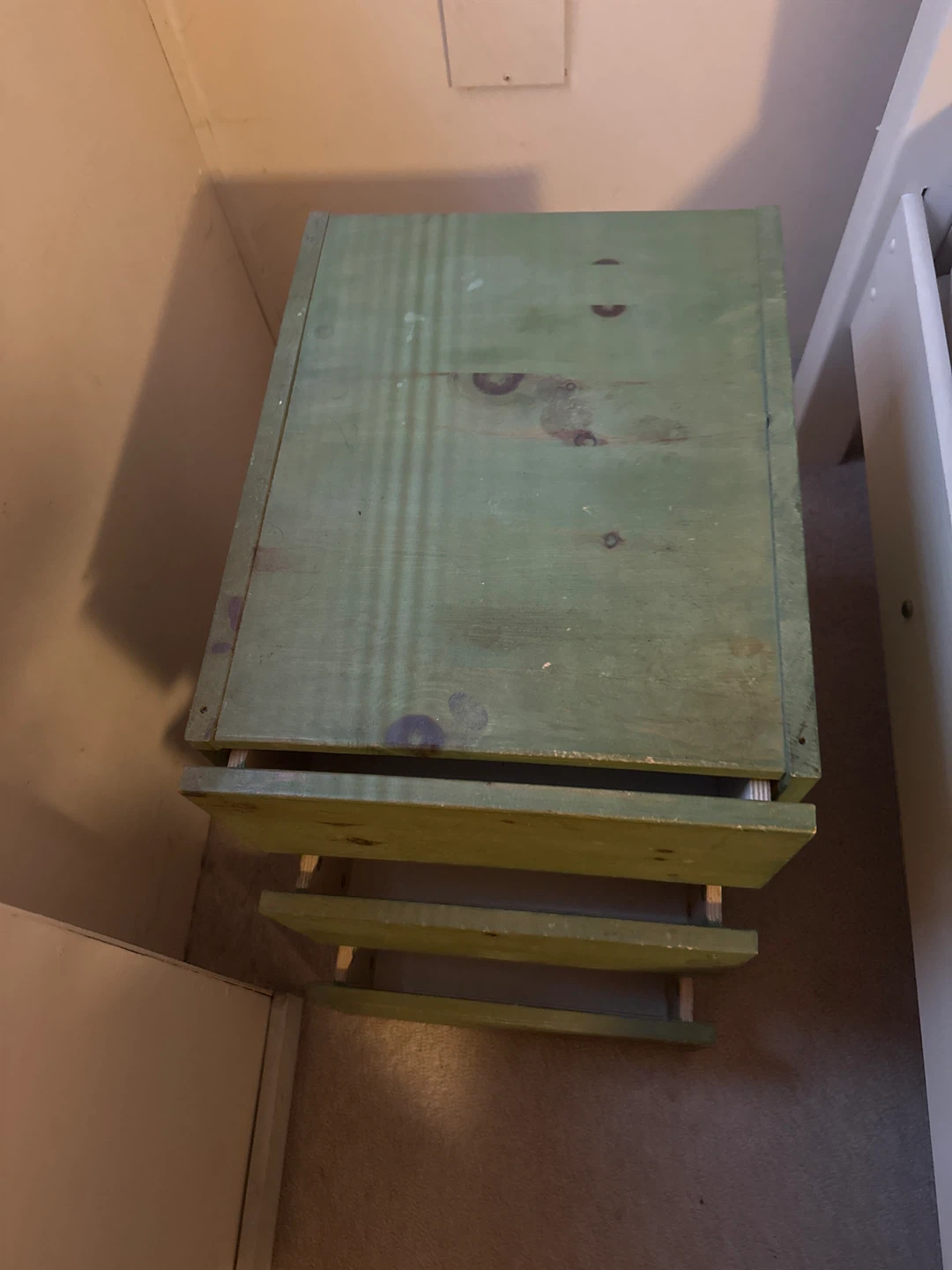 Green Wooden Chest of Drawers - photo 3