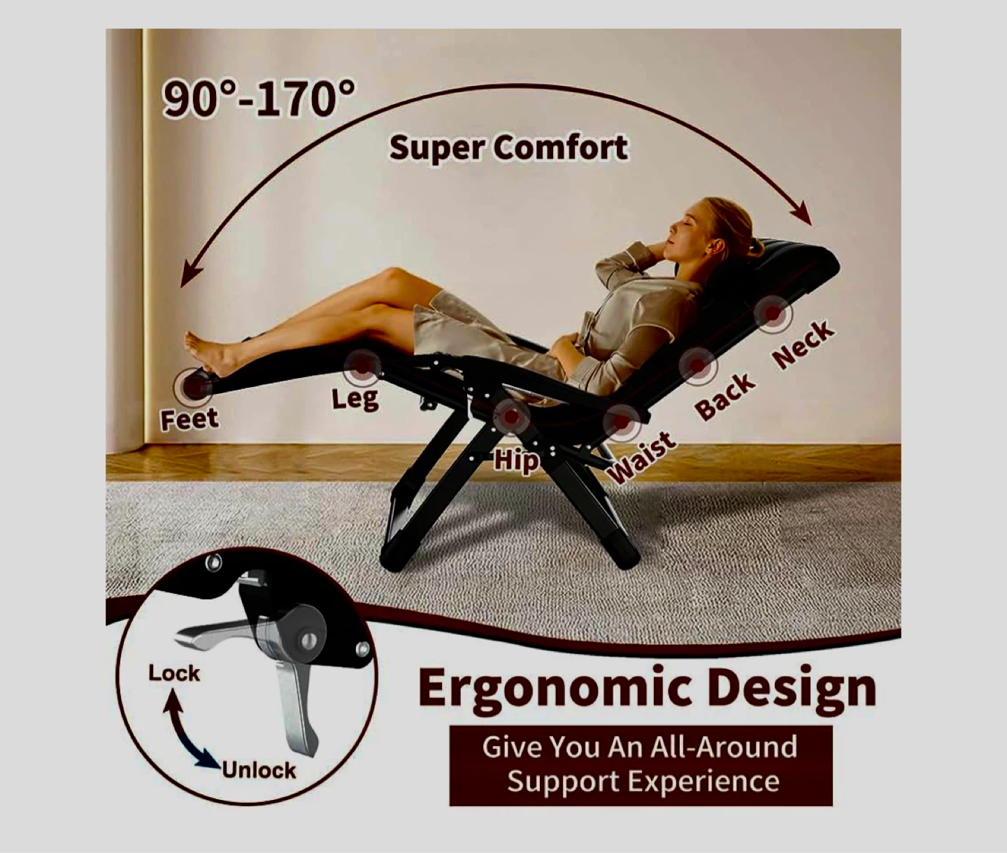 Zero Gravity Recliner Chair with Pillow - photo 4