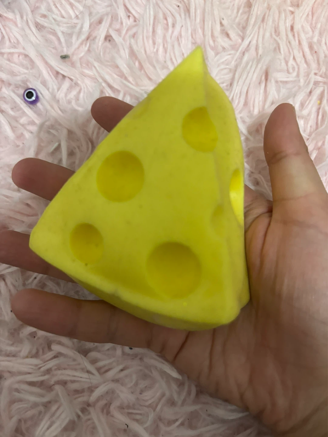 Yellow Cheese Slice Squishy Toy - photo 3