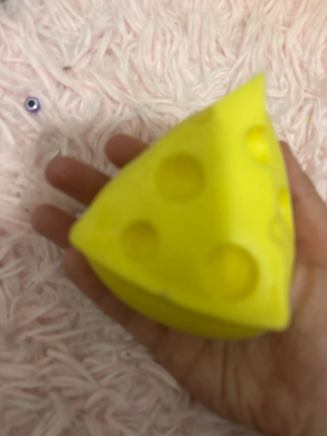 Yellow Cheese Slice Squishy Toy
