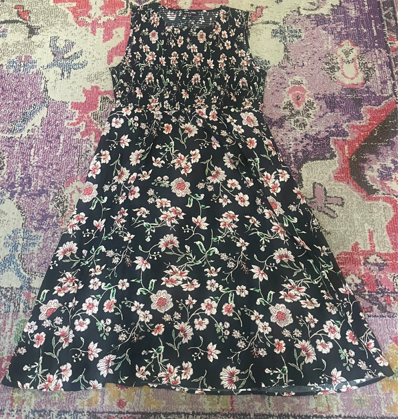 Nautica Jeans Floral Sleeveless Dress XL/TG