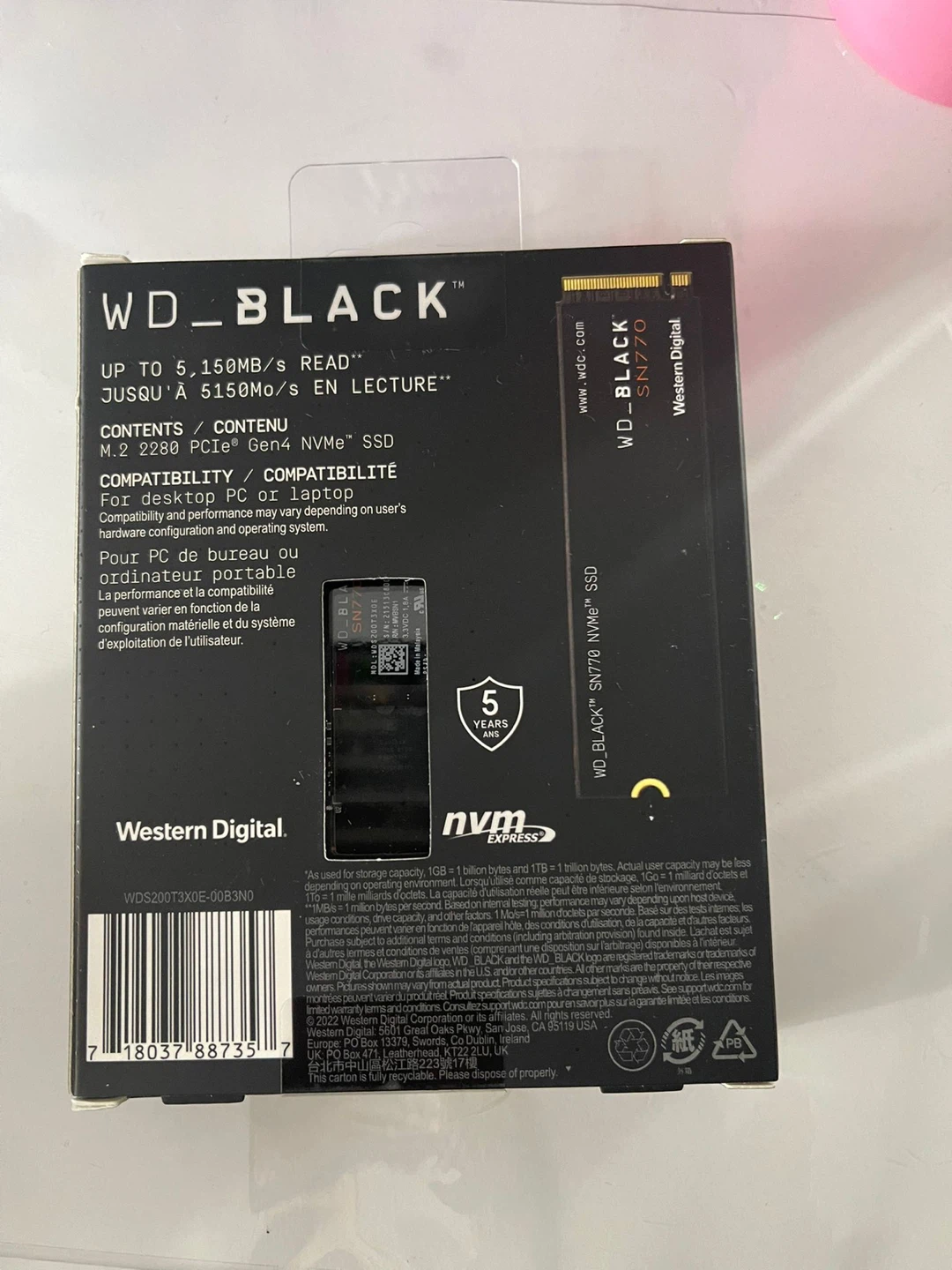WD_BLACK SN770 NVMe SSD 2TB Game Drive - photo 2