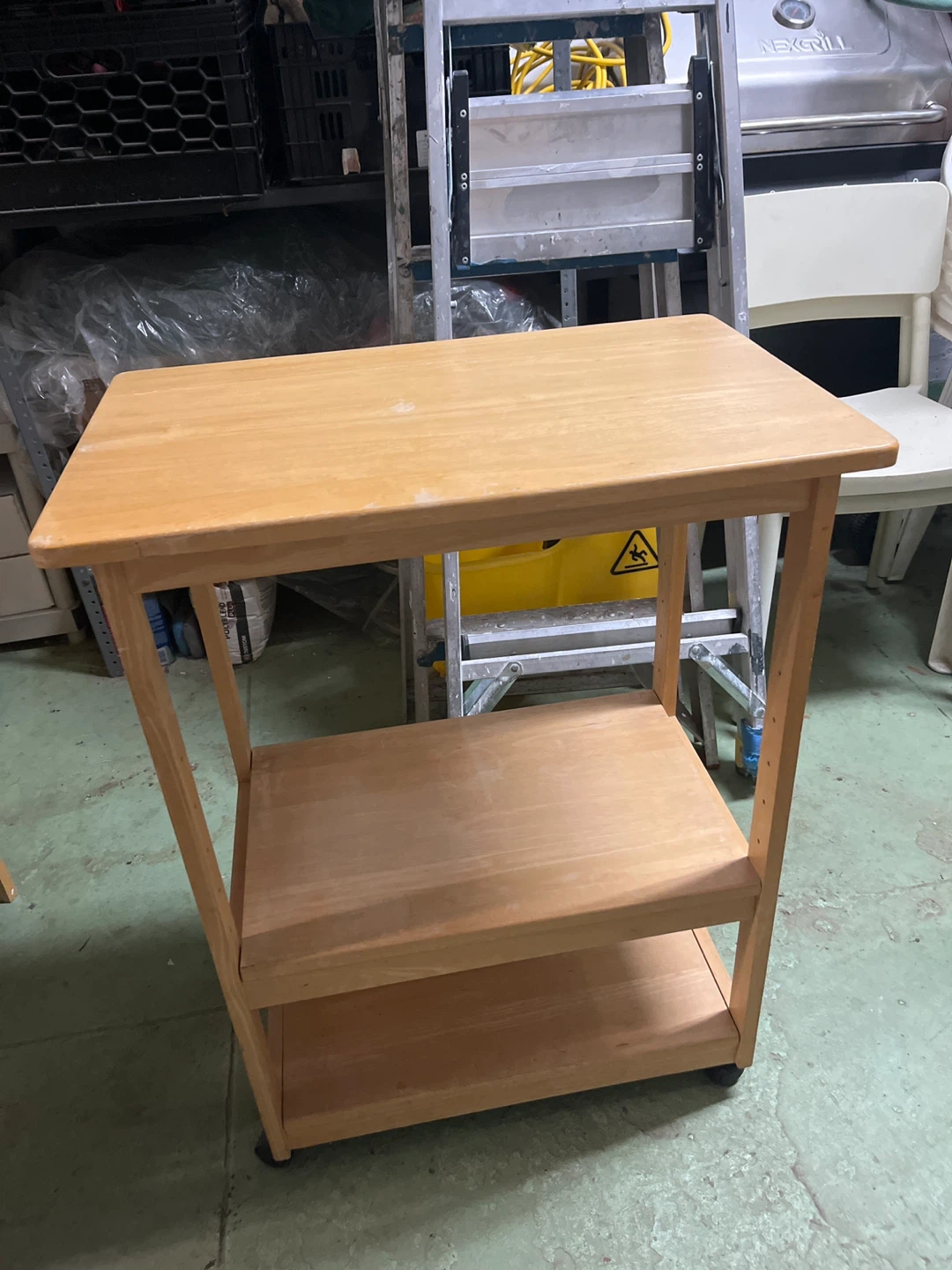 Wooden Rolling Cart